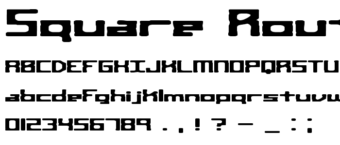 Square Route BRK font